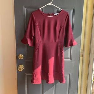 Burgundy dress
